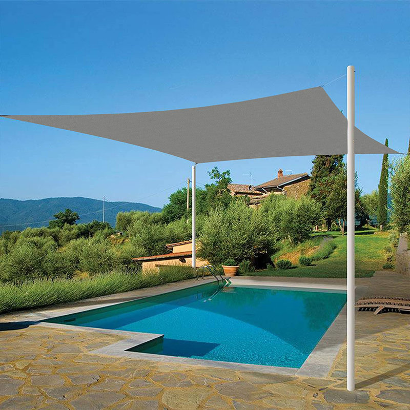 Covers All Rectangle Outdoor Sun Shade Sail Canopy Residential Commercial Heavy Duty 10 x 12 Gray Wayfair